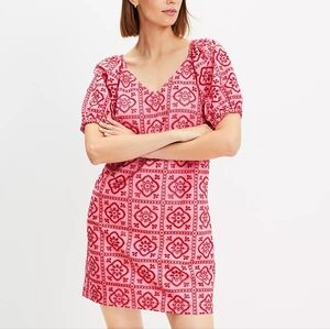 Loft Tile Eyelet Dress